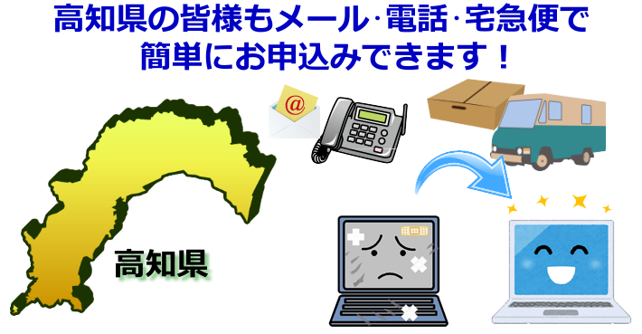 高知県 パソコン修理やデータ復旧