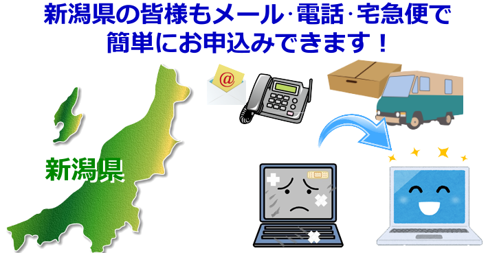 新潟県 パソコン修理やデータ復旧